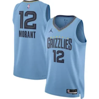 Youth Memphis Grizzlies #12 Ja Morant Light Blue Swingman Statement Edition Jersey