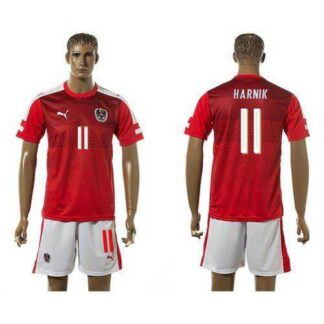 Austria #11 Harnik Red Home Soccer Country Jersey