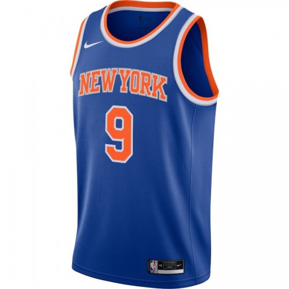 Men's New York Knicks RJ Barrett #9 Nike Blue 2020/21 Swingman Jersey - Icon Edition - Image 2