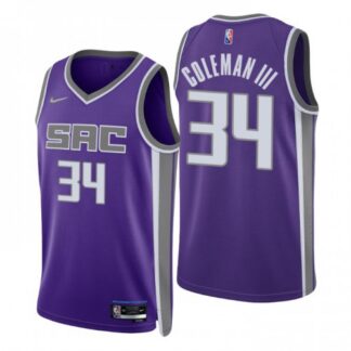 Nike Sacramento Kings #34 Matt Goleman III Purple Men’s 2021-22 NBA 75th Anniversary Diamond Swingman Jersey – Icon...
