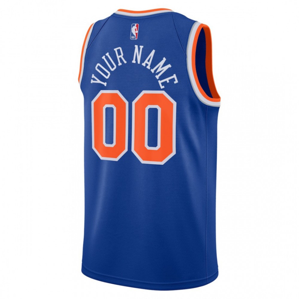 New York Knicks Nike Youth Swingman Custom Jersey Blue - Icon Edition - Image 2