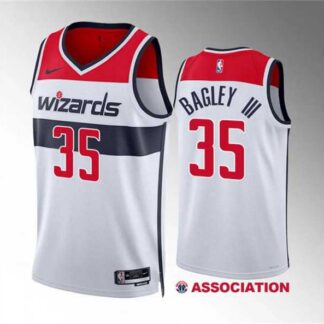 Men's Washington Wizards #35 Marvin Bagley III White Association Edition Stitched Basketball Jersey Dzhi