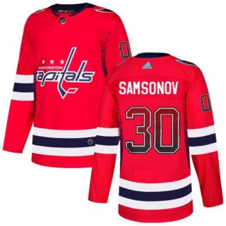 Capitals 30 Ilya Samsonov Red Drift Fashion Adidas Jersey