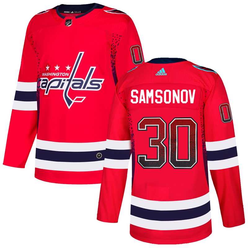 Capitals 30 Ilya Samsonov Red Drift Fashion Adidas Jersey
