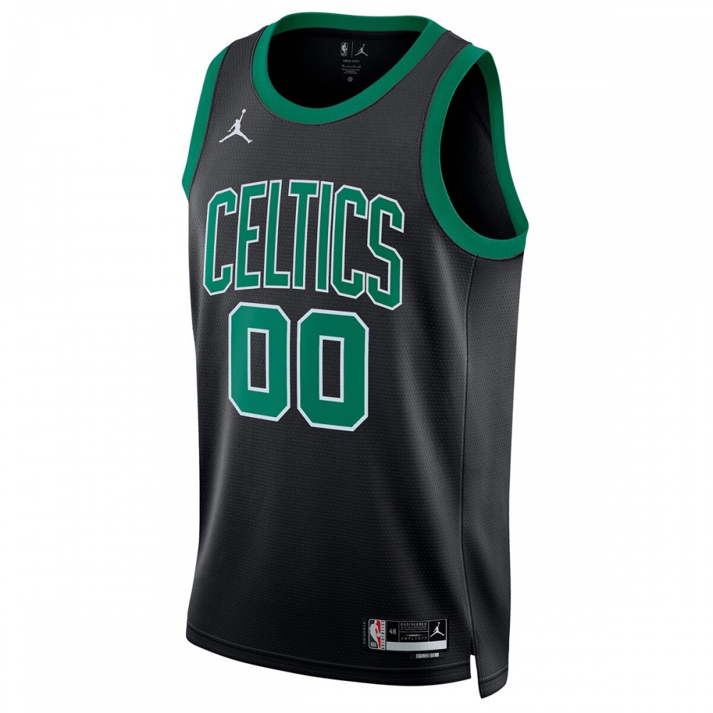 Boston Celtics Jordan Brand Unisex 2022/23 Swingman Custom Jersey - Statement Edition - Black - Image 2