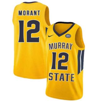 Murray State Racers 12 Ja Morant Yellow College Basketball Jersey Dzhi