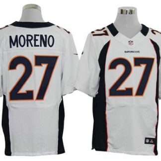 Size 60 4XL-Knowshon Moreno Denver Broncos #27 White Stitched Nike Elite NFL Jerseys