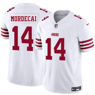 Men's San Francisco 49ers #14 Tanner Mordecai White 2025 F.U.S.E. Vapor Untouchable Limited Football Stitched Jersey