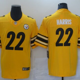 Men Pittsburgh Steelers 22 Harris Yellow Nike Vapor Untouchable Limited 2021 NFL Jersey