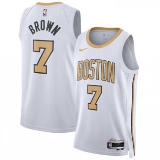 Jaylen Brown Boston Celtics Nike Unisex 2025/26 White Swingman Jersey - City Edition