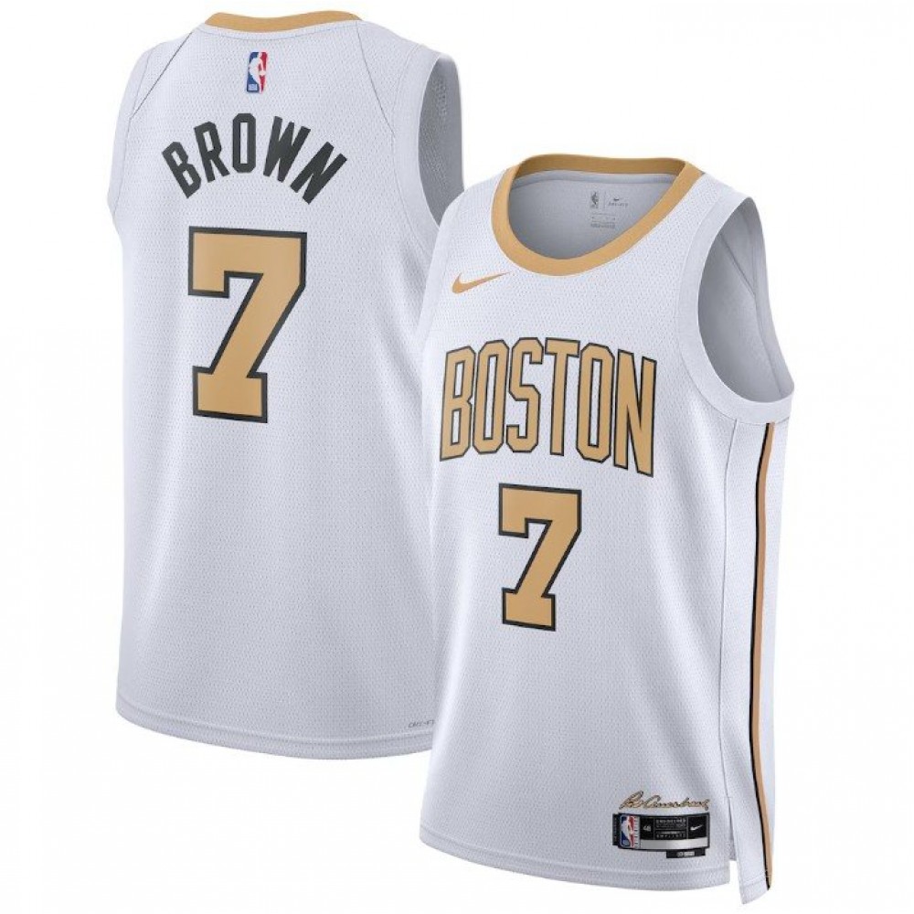 Jaylen Brown Boston Celtics Nike Unisex 2025/26 White Swingman Jersey - City Edition