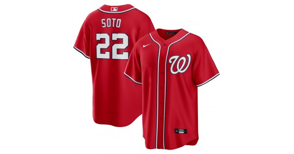 Juan Soto Washington Nationals Nike Alternate Replica Player Name Jersey - Red - Image 2