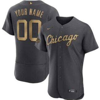 Customized Men's Chicago White Sox Active Player Charcoal 2022 All-Star Flex Base Stitched Jersey