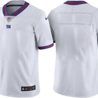 Customized Men's Nike Limited New York Giants White Gold Color Rush Stitched Jersey