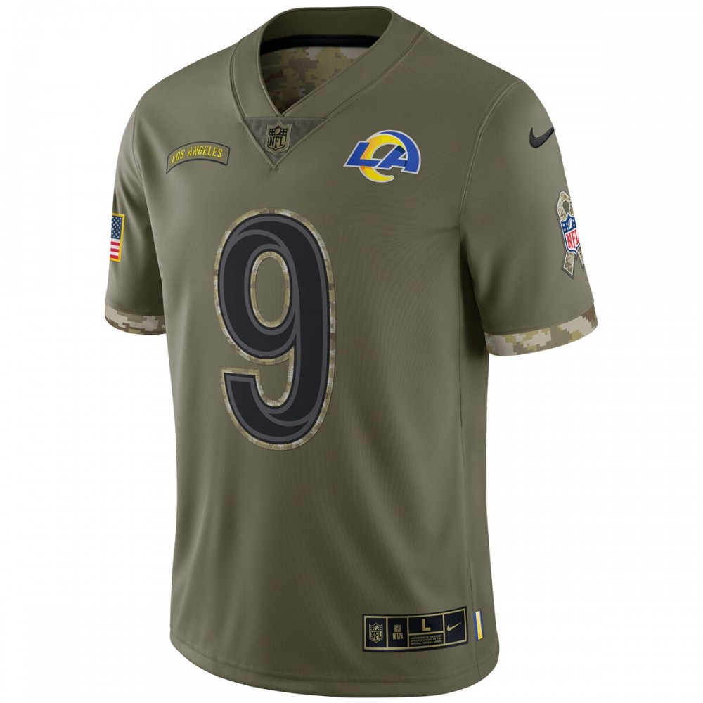 Matthew Stafford Los Angeles Rams Nike 2022 Salute To Service Limited Jersey - Olive - Image 2