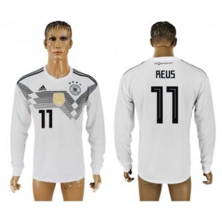Germany #11 REUS Home 2018 FIFA World Cup Long Sleeve Thailand Soccer Jersey