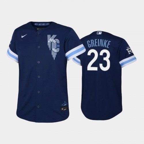 Kansas City Kansas City Royals Blank Youth Replica 2022 City Connect Navy Jersey Youth