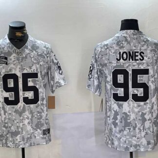 Men's Kansas City Chiefs #95 Chris Jones Arctic Camo 2024 FUSE Salute to Service Limited Stitched Jersey Dzhi