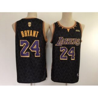 Men's Los Angeles Lakers #24 Kobe Bryant Black Stitched Jersey 7QV5