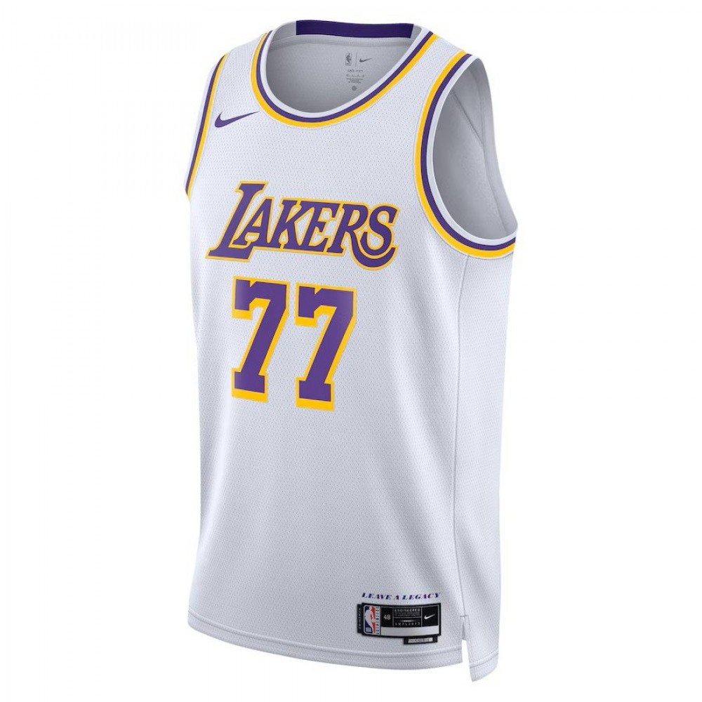 Los Angeles Lakers Unisex Nike Association Edition Swingman Jersey - White - Luka Dončić - Image 2