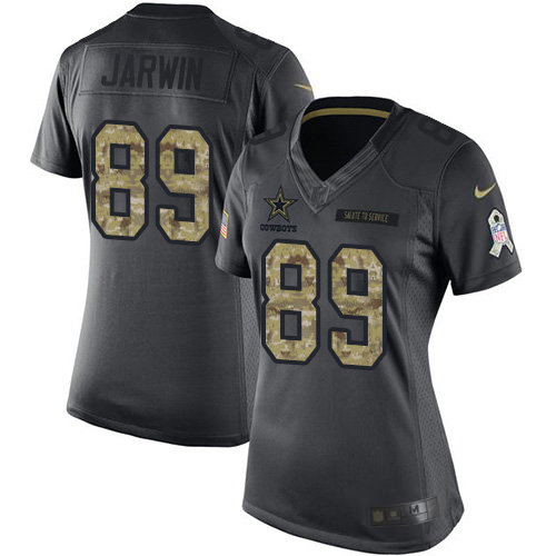 Nike Dallas Cowboys #89 Blake Jarwin Black Women’s Stitched NFL Limited 2016 Salute to Service Jersey