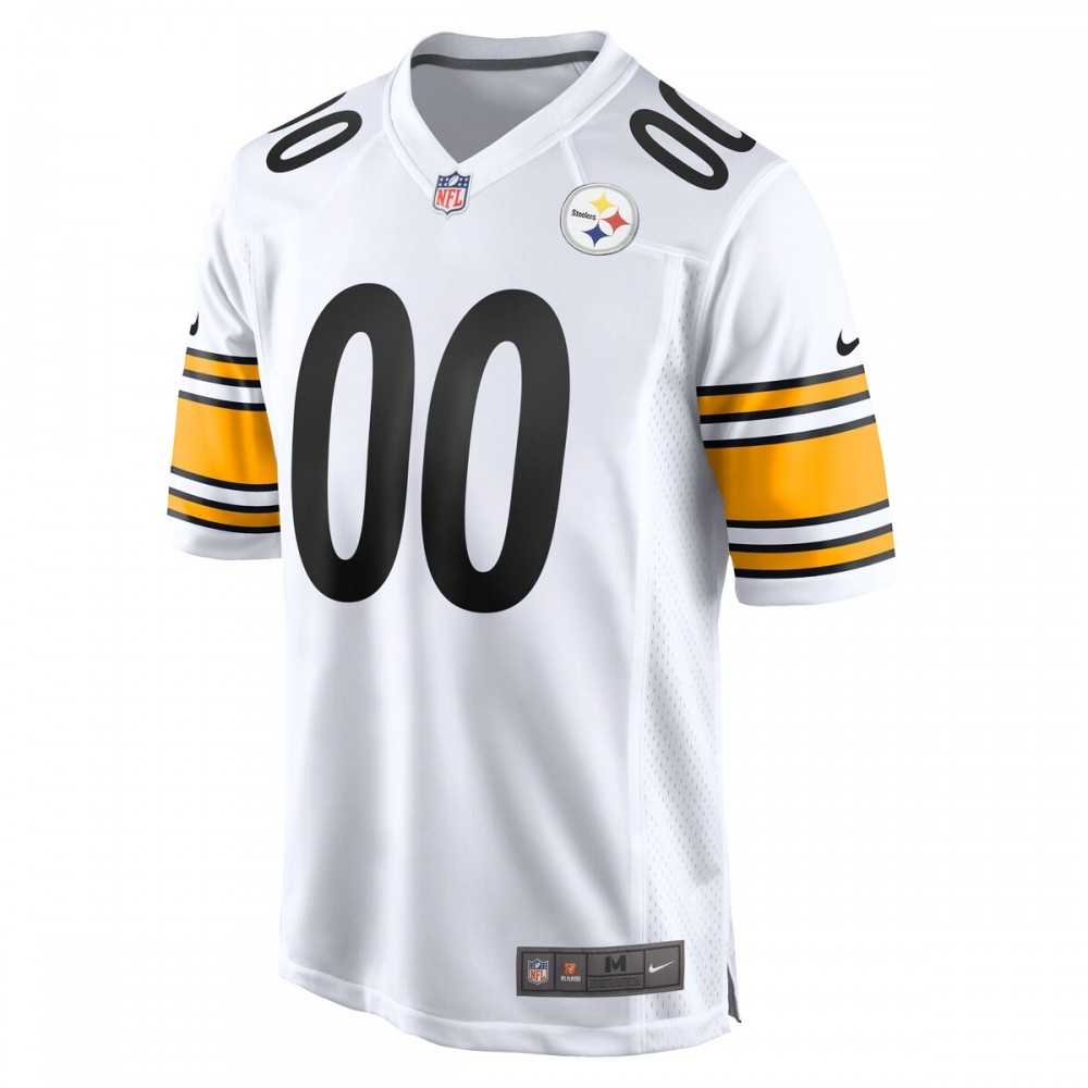 Pittsburgh Steelers Nike Game Custom Jersey - White - Image 2