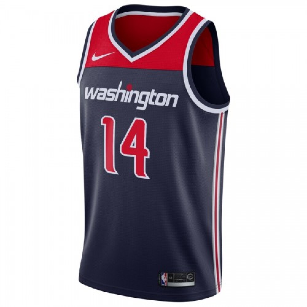 Men's Washington Wizards Ish Smith #14 Nike Navy Swingman Jersey - Statement Edition - Image 2