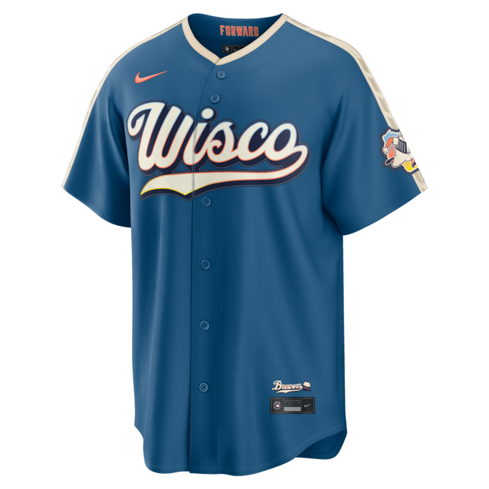 Milwaukee Brewers Nike 2026 City Connect Stadium Jersey - Mineral Blue - Image 2