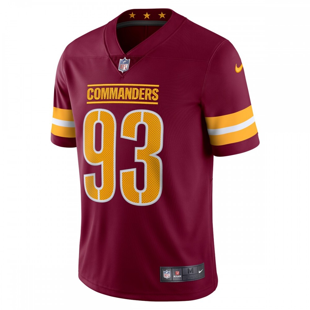 Jonathan Allen Washington Commanders Nike Vapor Limited Jersey - Burgundy - Image 2