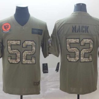 Nike Bears 52 Khalil Mack 2019 Olive Camo Salute To Service Limited Jersey