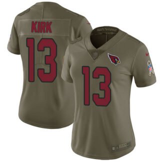 Nike Arizona Cardinals #13 Christian Kirk Olive Women’s Stitched NFL Limited 2017 Salute to Service Jersey