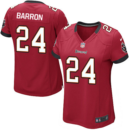 Nike Tampa Bay Buccaneers #24 Mark Barron Red Team Color Women’s Stitched NFL Elite Jersey