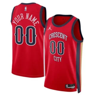 Women's New Orleans Pelicans Red Swingman Statement Edition Custom Jersey