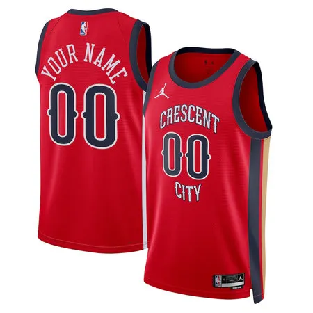 Women's New Orleans Pelicans Red Swingman Statement Edition Custom Jersey