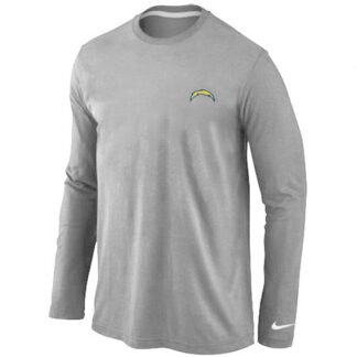 Men Nike San Diego Chargers Logo Long Sleeve T-Shirt Gray