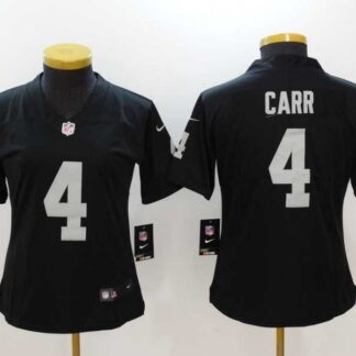 Women Limited Nike Oakland Raiders #4 Derek Carr Black Vapor Untouchable Jersey