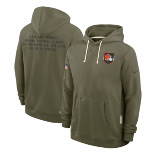 Cleveland Browns Salute to Service Sideline Dominant Force NFL Pullover Hoodie