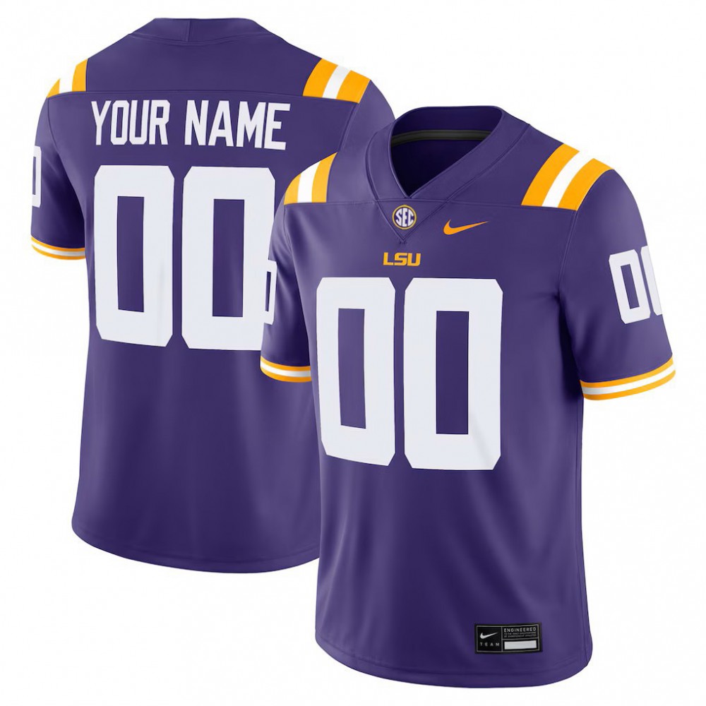LSU Tigers Nike Custom Game Jersey - Purple