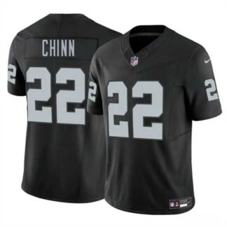 Men & Women & Youth Las Vegas Raiders #22 Jeremy Chinn Black 2025 F.U.S.E. Vapor Stitched Jersey