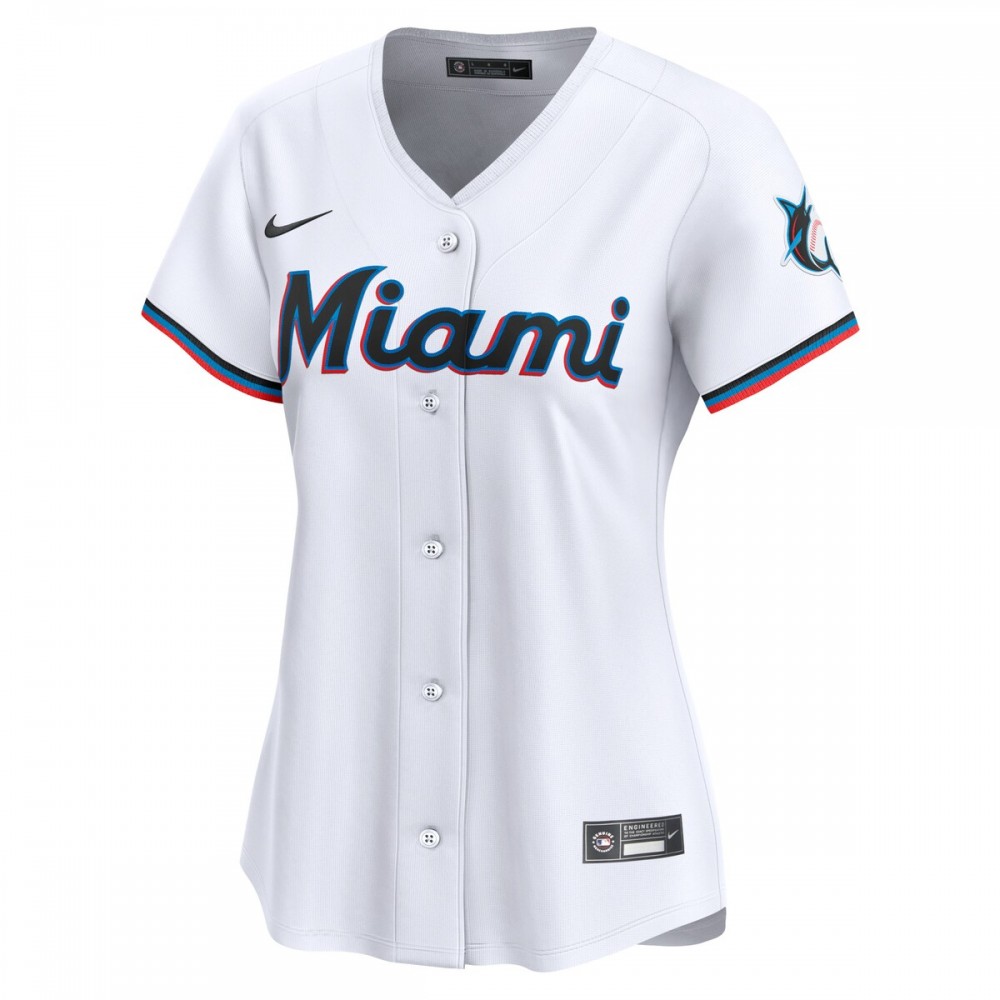 Miami Marlins Nike Women's Home Limited Custom Jersey - White - Image 2