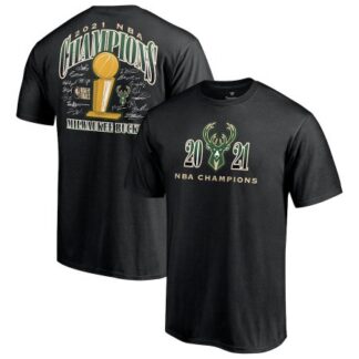 Men's Milwaukee Bucks 2021 Black Finals Champions T-Shirt CJQK