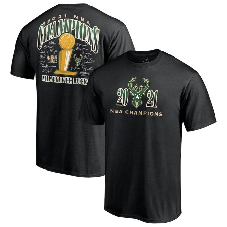 Men's Milwaukee Bucks 2021 Black Finals Champions T-Shirt CJQK