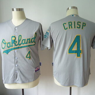 Oakland Athletics #4 Coco Crisp Gray Jersey