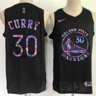 Men's Golden State Warriors #30 Stephen Curry Black Stitched Jersey