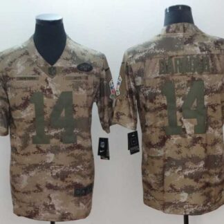 Nike Jets 14 Sam Darnold Camo Salute To Service Limited Jersey