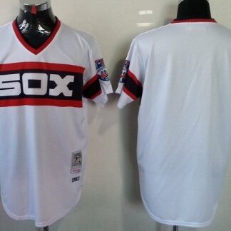Chicago White Sox Blank 1983 White Pullover Throwback Jerseys