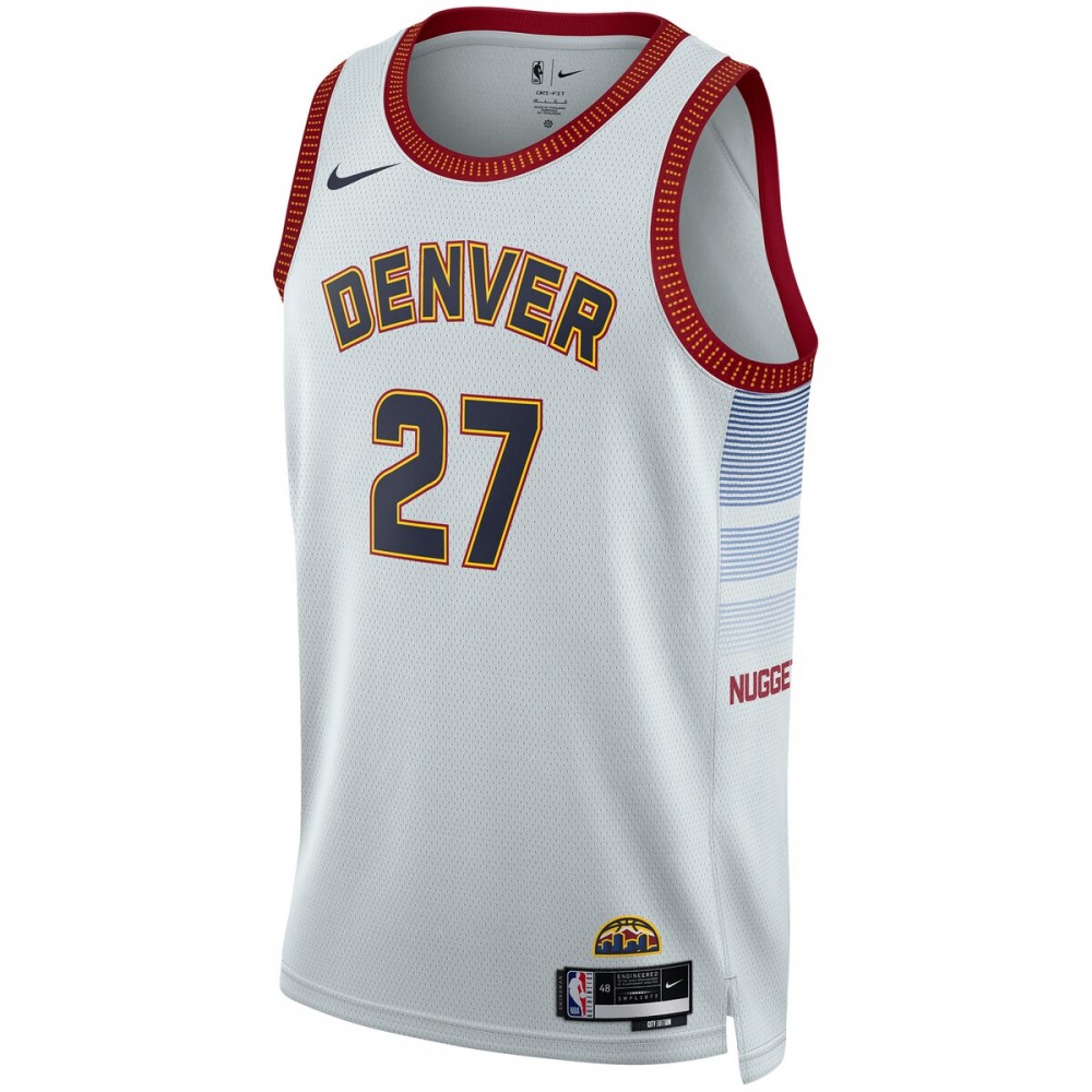 Jamal Murray Denver Nuggets Nike Unisex 2022/23 Swingman Jersey - City Edition - Silver - Image 2