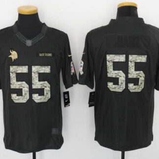 Nike Minnesota Vikings #55 Anthony Barr Anthracite Salute To Service Men's Stitched Limited Jersey