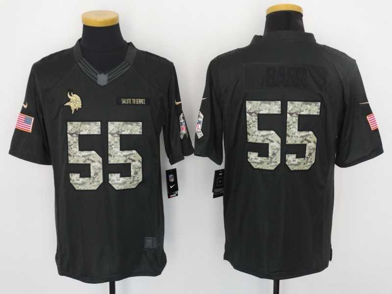 Nike Minnesota Vikings #55 Anthony Barr Anthracite Salute To Service Men's Stitched Limited Jersey