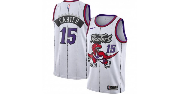 Vince Carter Toronto Raptors Nike White Classic Edition Swingman Jersey - Image 2